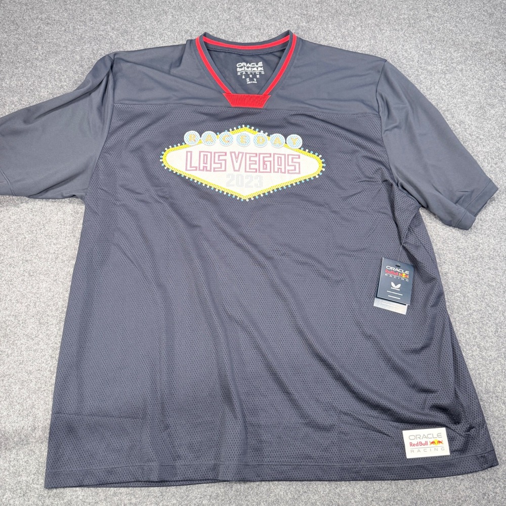 Oracle Red Bull Racing Las Vegas 2023 Football Jersey Night Sky TU4350 3XL NWT